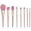 7-12 nude pink makeup brushes, full set of Cangzhou powder brush, eye shadow brush, powder Blusher Brush, makeup mirror, beauty tools