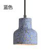 Nordic semi transparent cement chandelier creative personality bedside restaurant terrazzo color LED bar personality Chandelier
