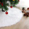 New White Plush Christmas Tree Skirt European and American holiday Christmas tree decorations Tree Skirt site layout supplies