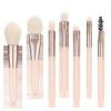 Makaron matte plastic handle 8 Mini makeup brush set portable soft hair makeup brush cross border beauty tool