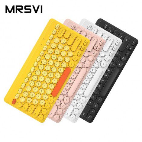 Cross border bow cute mini notebook wireless keyboard mute home office portable USB external small computer