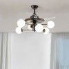 Nordic magic bean fan ceiling lamp invisible electric fan lamp household living room bedroom variable frequency integrated large wind ceiling fan lamp