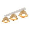 Simple modern wood art strip three head ceiling lamp creative restaurant study lamp balcony porch ceiling lamp