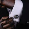 Bridegroom's wedding circular wedding word cufflinks, wedding sleeve nails, men's sleeve cuffs, sleeve nails, business conference cufflinks