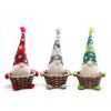 Cross border European and American new Christmas decorations faceless old man candy basket bamboo small holding basket creative home gifts 