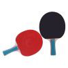 Suction card solid wood table tennis racket, horizontal racket, double-sided reverse glue training racket, two rackets, three balls, student training table tennis racket