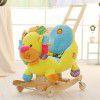 Blue fish donkey children's dual-purpose music rocking horse baby toys wooden baby rocking car birthday gift
