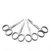 Stainless steel eyebrow trimmer, elbow eyebrow scissors, makeup scissors, mini small nose hair trimmer, nose hair scissors