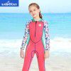  children's diving suit 2mm one-piece girls' long sleeved swimsuit sunscreen snorkeling surfing jellyfish suit