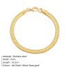 Emanco European and American cross-border new Bracelet Stainless Steel gold-plated bracelet 3mm-5mm flat Snake Bracelet Bracelet