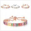 Jewelry: Amazon adjustable color Zircon Bracelet, women's European and American fashion, shiny full diamond crystal bracelet, wholesale