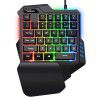 Cross border single handed keyboard RGB mechanical game keypad computer notebook eat chicken lol mobile game keyboard set