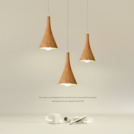 Nordic quiet wind bedroom bedside dining room chandelier bar coffee shop homestay solid wood Japanese style single head corridor Chandelier