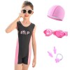 Wholesale Korean ins hot spring small, middle and large children's swimsuit cross-border one-piece professional training clothes girls' swimsuit