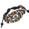 Pearl eyes multicolor optional Bracelet Beaded Leather Bracelet snap colored Bracelet wholesale Yiwu small commodities
