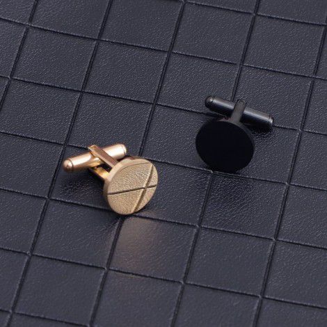 DIY custom business men's casual shirt style stainless steel round Cufflinks accessories
