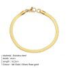 Emanco European and American cross-border new Bracelet Stainless Steel gold-plated bracelet 3mm-5mm flat Snake Bracelet Bracelet
