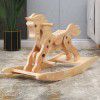 Solid wood rocking horse, small wooden horse, children, children, wooden toys, adults can sit for one year old baby's birthday gift
