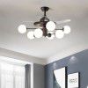 Nordic magic bean fan ceiling lamp invisible electric fan lamp household living room bedroom variable frequency integrated large wind ceiling fan lamp