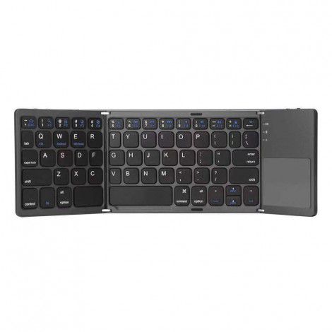 Applicable to iPad samwin mobile phone universal three fold touch mouse and folding aluminum alloy Bluetooth Keyboard
