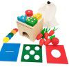 Montessori teaching aids, coin box, children's hand eye coordination, early childhood education, drawer games, wooden ball table, science and education toys