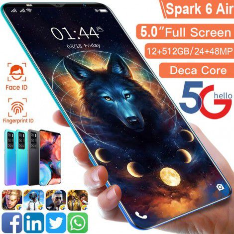 Manufacturer wholesale spark6air smart foreign trade mobile phone all-in-one 5-inch 512M + 4G cross-border mobile phone