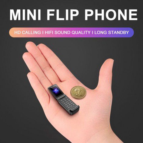 Cross border hot sale ulcool F1 super mini flip phone student male and female thumb small phone