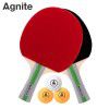 Deli anglaite f2330 table tennis racket, double racket, horizontal racket, 3 table tennis balls, 1 table tennis racket