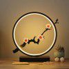 New Chinese table lamp bedroom bedside lamp Zen retro living room creative remote control touch cartoon dimming intelligent table lamp