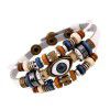 Pearl eyes multicolor optional Bracelet Beaded Leather Bracelet snap colored Bracelet wholesale Yiwu small commodities