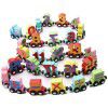 Wooden magnetic digital small train three-year-old children boys and girls wooden letter assembly drag block toy car
