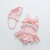 Korean version children's one-piece girls' swimsuit cute skirt type children's baby swimsuit pink suit