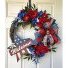 New products of cross-border independent station: American National Day, independence day, wreath, door hanging, home fabric decoration, holiday window props