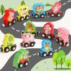 Wooden magnetic digital small train three-year-old children boys and girls wooden letter assembly drag block toy car