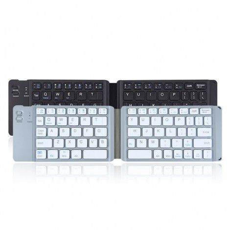 Bluetooth keyboard: two folding keyboards, mobile phone tablet wireless Bluetooth keyboard, mini keyboard, three system universal keyboard