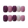Nina pd-08 pink purple shell net red false nail sticking wearing nail enhancement finished nail patch nail patch