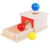 Montessori teaching aids, coin box, children's hand eye coordination, early childhood education, drawer games, wooden ball table, science and education toys