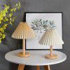 Pleated desk lamp Nordic ins style bedroom bedside lamp bed and Breakfast decoration Nightlight net red light girl dormitory decoration