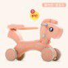 Baby rocking chair baby plastic rocking horse with music large thickened children's toy 1-2 year old Trojan horse