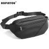 Amazon popular messenger bag, men's waist bag, outdoor running mobile phone bag, multi-functional large capacity chest bag, single shoulder bag