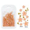 200 nail enhancement five petal flower ornaments, bagged white and pink acrylic flower ornaments, resin flowers with gold and silver beads