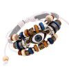 Pearl eyes multicolor optional Bracelet Beaded Leather Bracelet snap colored Bracelet wholesale Yiwu small commodities