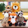 Forest animal doll plush toys elephant monkey tiger lion giraffe doll children's gift wholesale