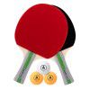 Deli anglaite f2330 table tennis racket, double racket, horizontal racket, 3 table tennis balls, 1 table tennis racket