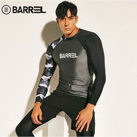 Korean diving suit men's jellyfish suit snorkeling suit split quick drying sun protection long sleeve swimsuit quick drying hot spring suit