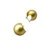 Simple and advanced sense of European and American minorities; the same vintage gold ball brass earrings as Savi bloggers; female round ball earrings