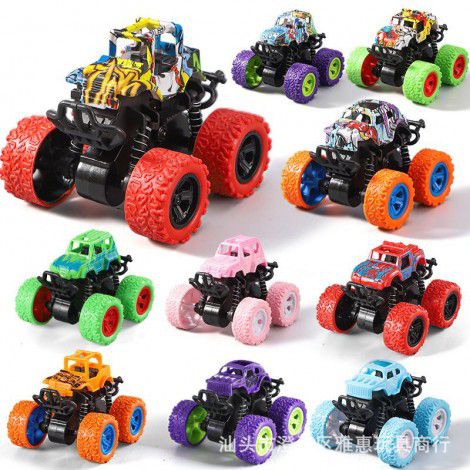Cross border Tiktok children's toys 4WD inertia stunt off-road vehicle model boy toy car ground stall toy wholesale