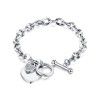 OPK jewelry wholesale European and American fashion ins love stainless steel jewelry personality ot buckle high sense titanium steel bracelet female