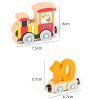Children's puzzle wooden toys 12 section magnetic digital car puzzle assembly color wooden small train puzzle toys