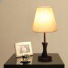 Simple modern solid wood cloth table lamp hotel bedroom bedside small night lamp dimming remote control decorative table lamp